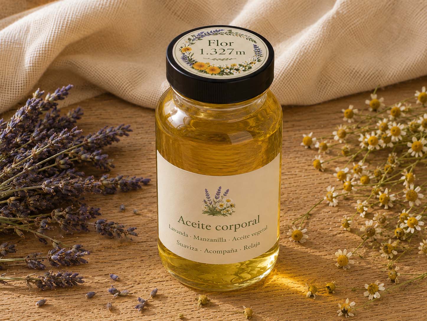 Aceite corporal de lavanda y manzanilla
